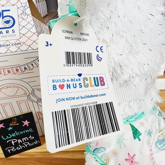 Build a Bear Merry Mission Glacial Glisten Reindeer Christmas & Rare Teal Skates - Picture 11 of 12